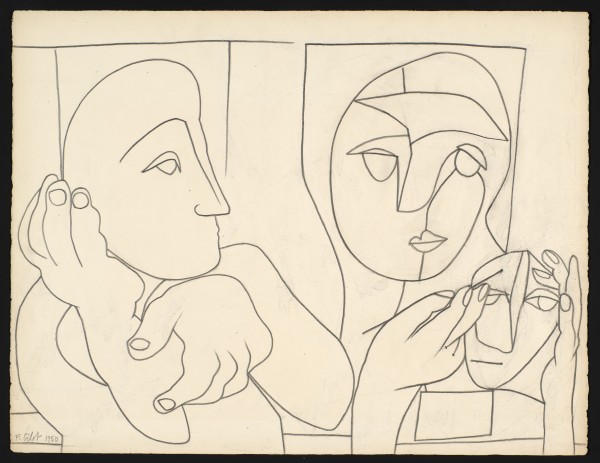 Woman Sculptor and Her Mother by Françoise Gilot