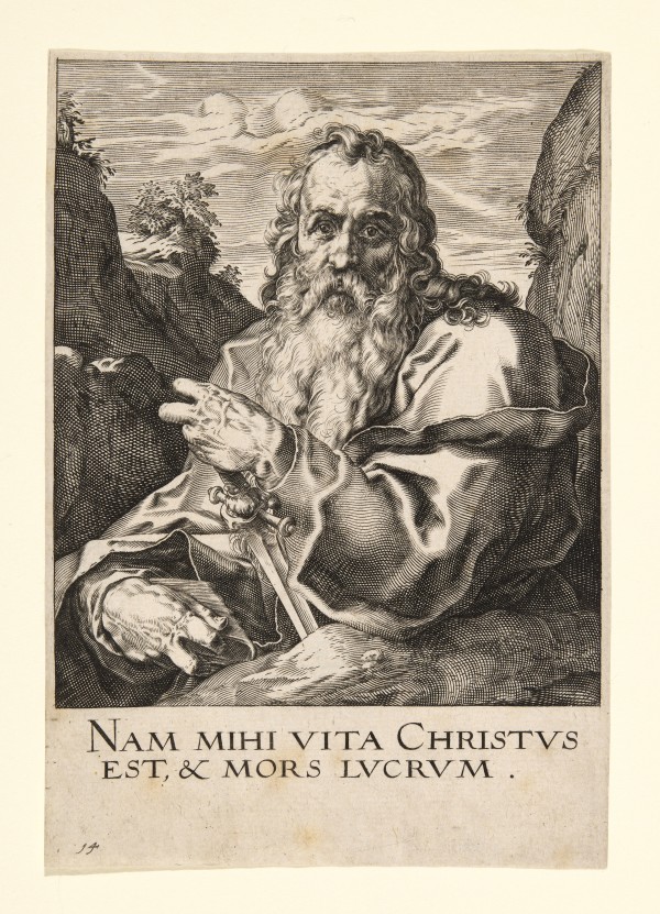 Christ, the Twelve Apostles (14: Saint Paul) - Copy by Hendrik Goltzius