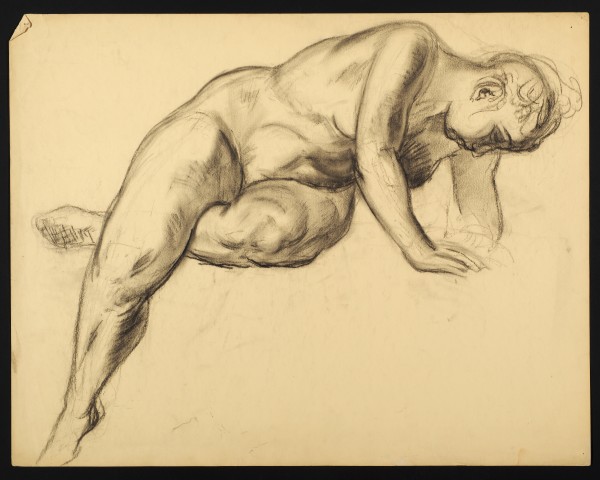 Half-standing Nude by Ann Brockman