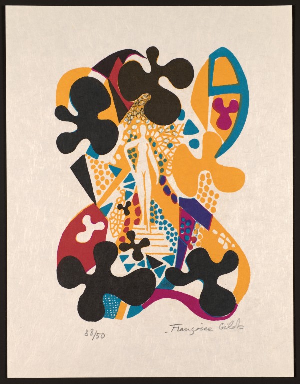 Plate 6 from "Sur La Pierre: Poems and Lithographs" by Françoise Gilot