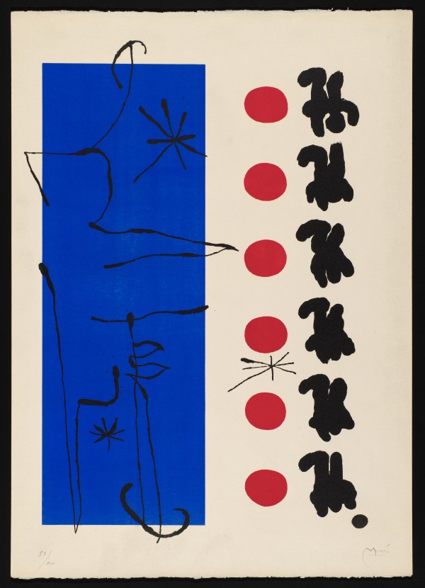 Red and Blue by Joan Miró