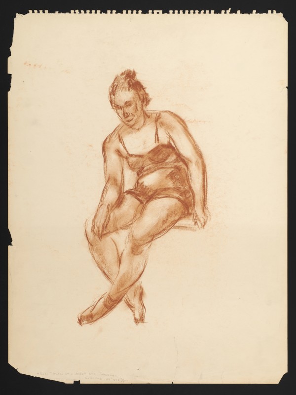 Seated Semi-nude by Ann Brockman