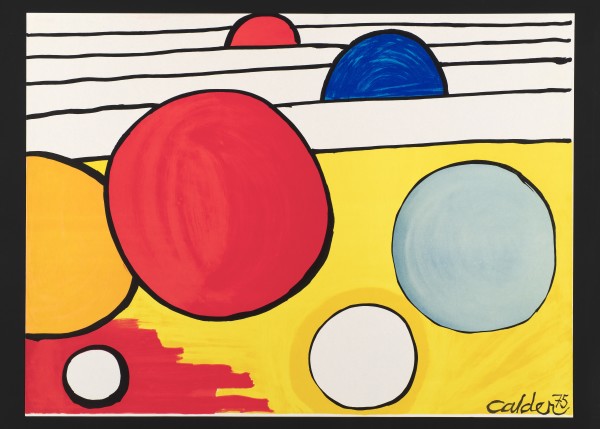 Red Sun Surrounded by Planets by Alexander Calder