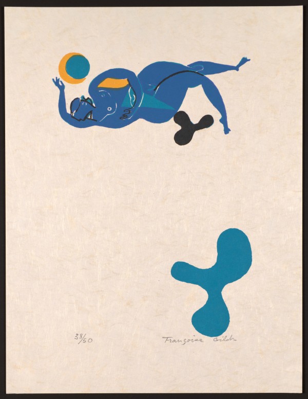 Plate 12 from "Sur La Pierre: Poems and Lithographs" by Françoise Gilot