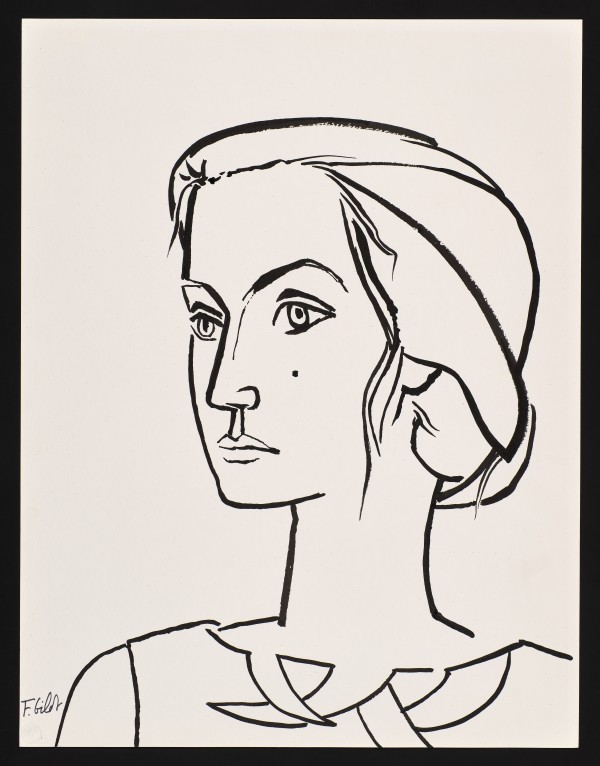Self-Portrait with Hair in Bun by Françoise Gilot