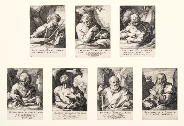 Christ, the Twelve Apostles and Paul (14 numbered plates) by Hendrik Goltzius