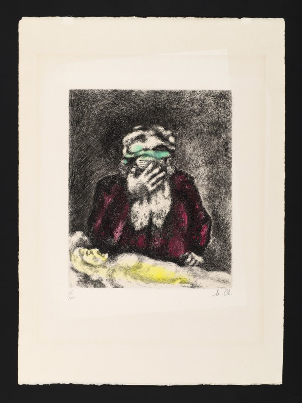Abraham Weeping for Sarah (from the Bible Series Portfolio) by Marc Chagall