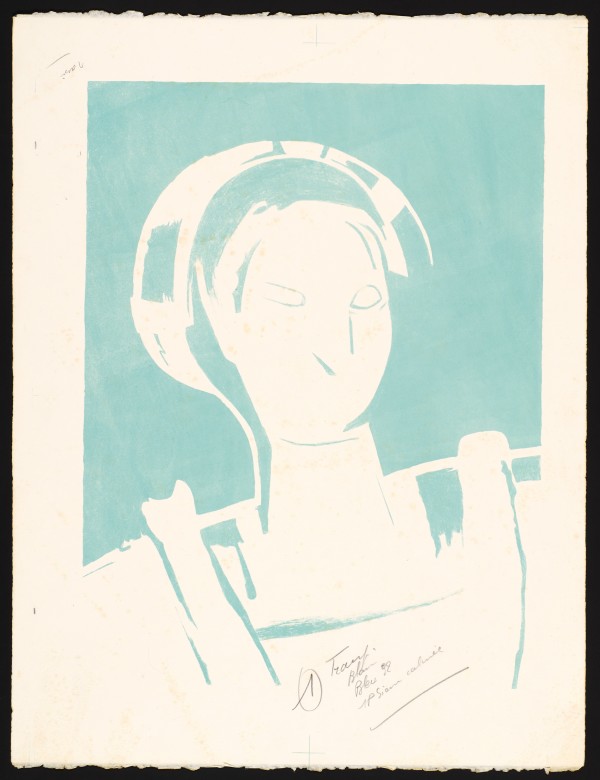 Lucretia (Color separation plate proof) by Françoise Gilot