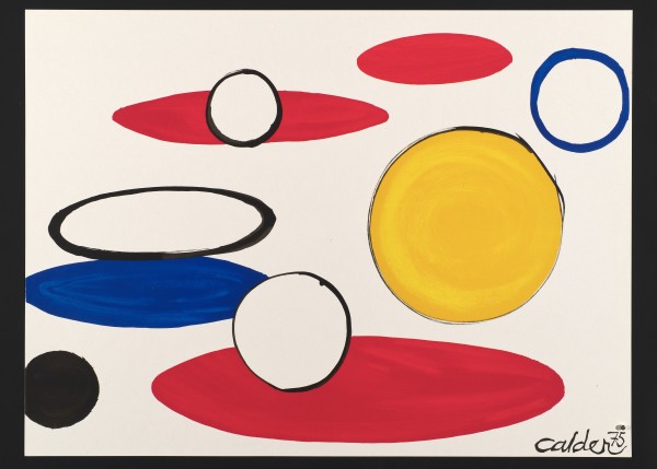 Yellow Moon Surrounded by Planets (from Our Unfinished Revolution) by Alexander Calder