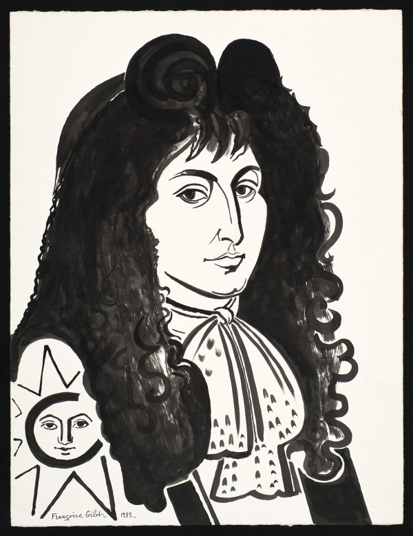 Louis XIV With Elaborate Hair Do by Françoise Gilot