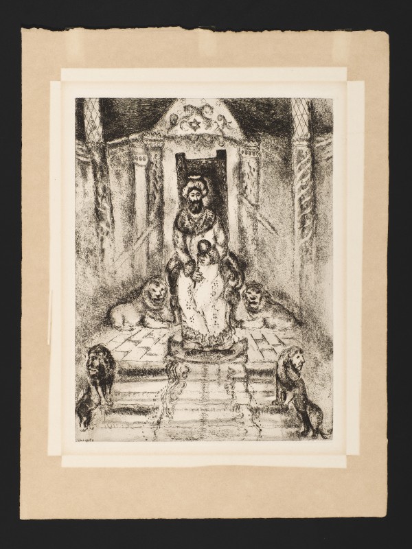 Solomon on His Throne (from the Bible Series Portfolio) by Marc Chagall