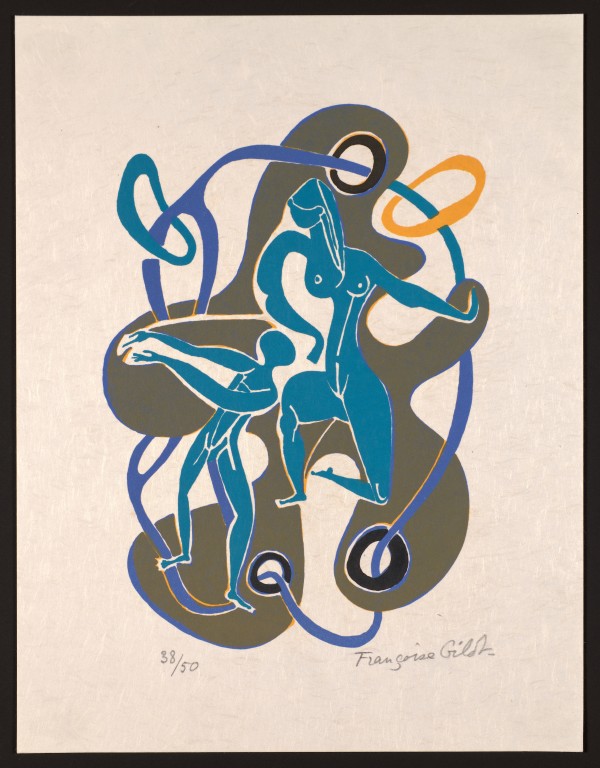 Plate 8 from "Sur La Pierre: Poems and Lithographs" by Françoise Gilot