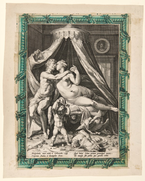 Mars and Venus (1/2, from the 4 plate series Loves of the Gods) by Jacob Matham
