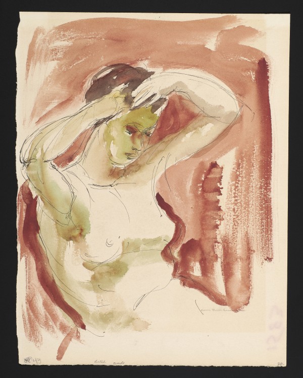 Seated Woman Fixing Her Hair by Ann Brockman