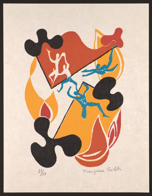 Plate 2 from "Sur La Pierre: Poems and Lithographs" by Françoise Gilot