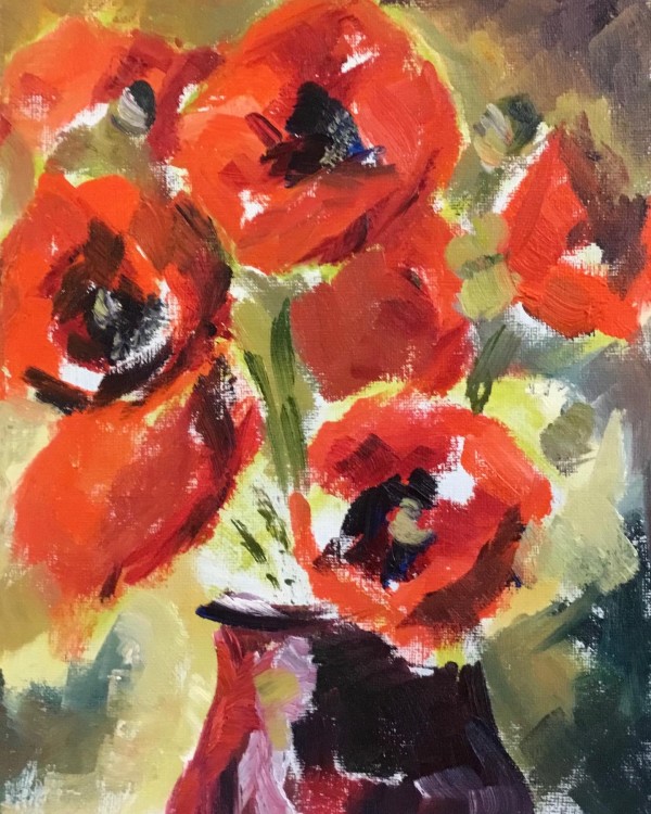 Red Poppies by Kathleen Bignell