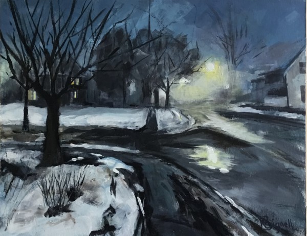 Foggy night by Kathleen Bignell