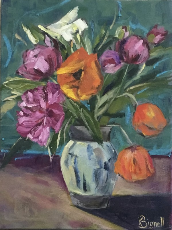Poppies and Peonies by Kathleen Bignell