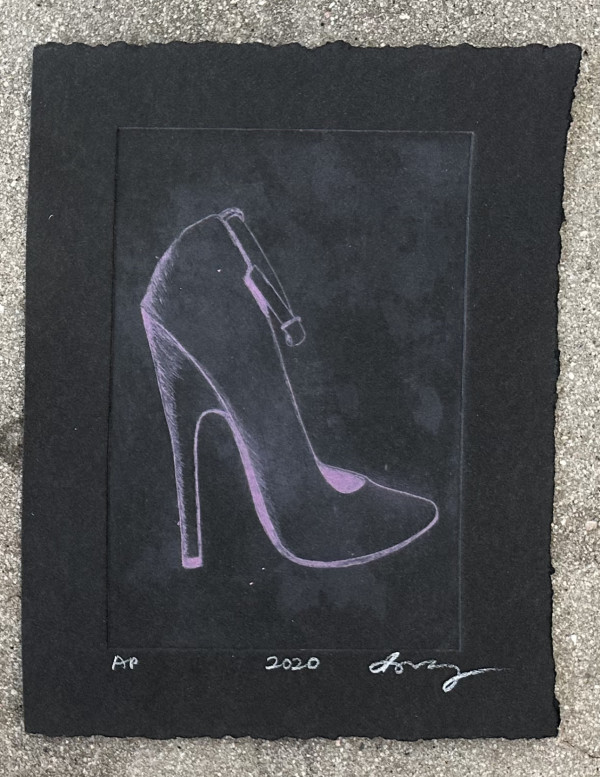 2015 AP pink ink on black paper by kayla tange
