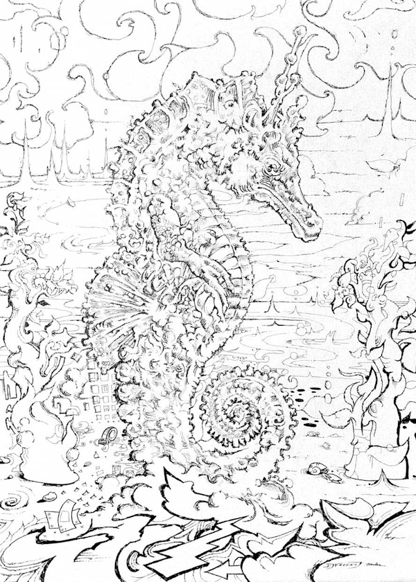 Seahorse Wonderland by John Milan