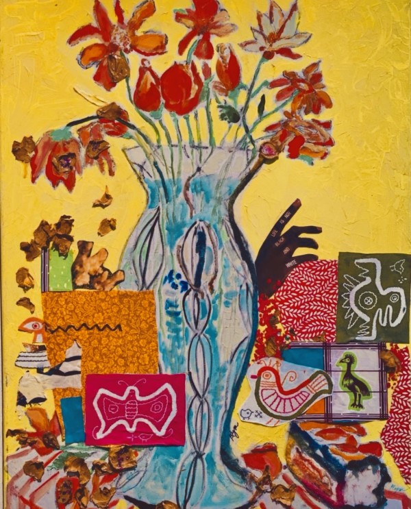 Flowers In A Vase by Kym Cooper by Kym Debra Cooper