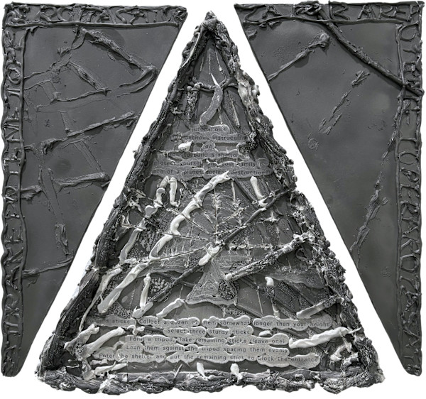 (precarious/melancholic instruction or how to build a shelter to protect yourself and your family in face of a planet radioactive destruction) by Misha Ilin