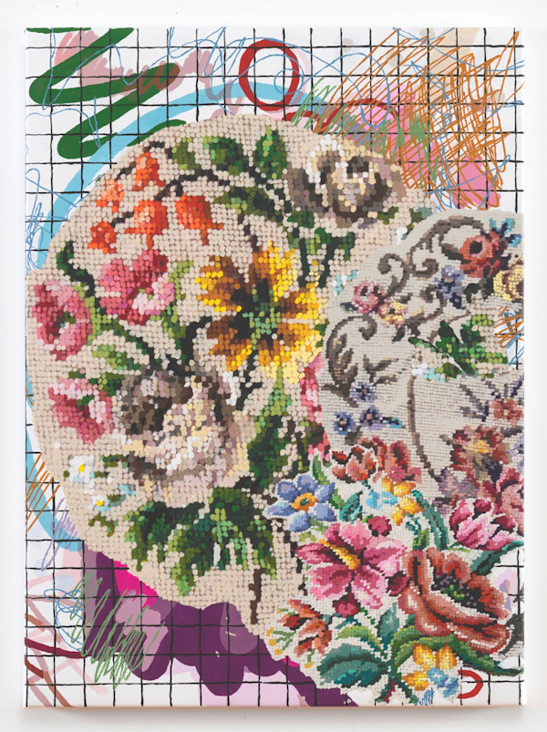 Embroidered Remix with Scribbles by Kirstin Lamb Studio, Image 1.