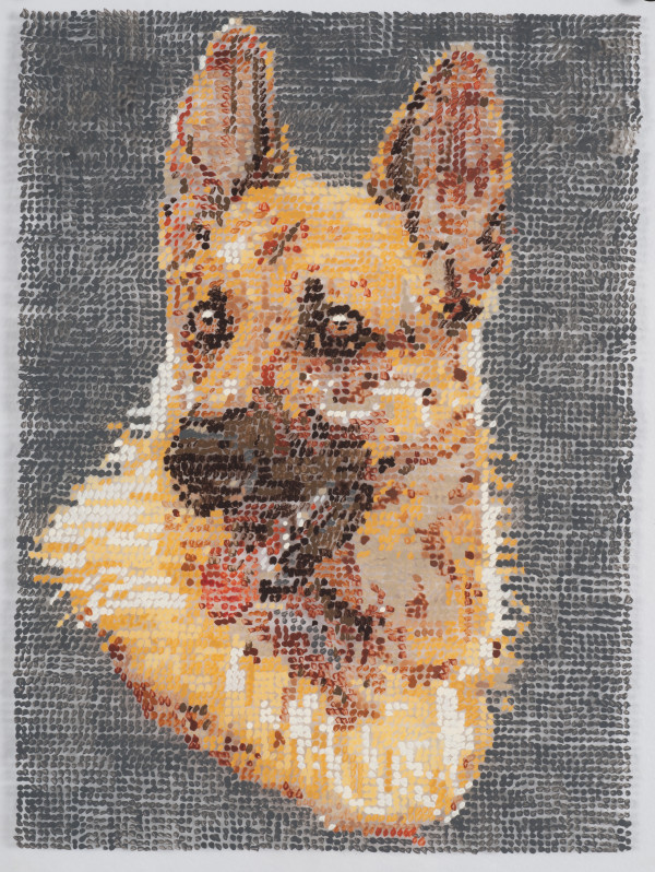 After Embroidery Pattern (German Shepherd) by Kirstin Lamb Studio