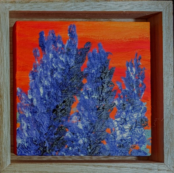 Shadow Box Painting - Brilliant Lavender #7 by Rachael LaMielle