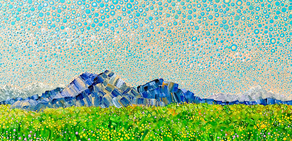 Yellow, Blue, Flatirons 2 by Rachael LaMielle