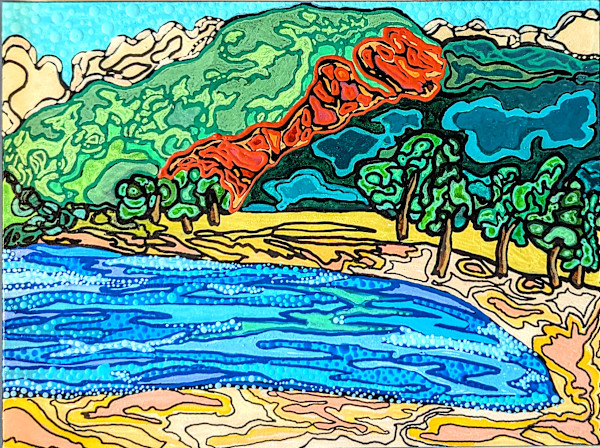 Beach Day by the Rocks by Rachael LaMielle
