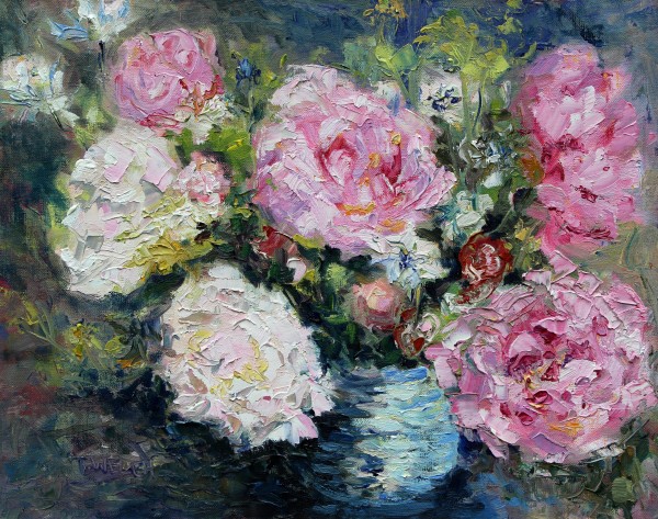Amber's Peonies by Terrill Welch