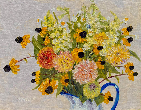 Dancing with Yellow Coneflowers by Terrill Welch