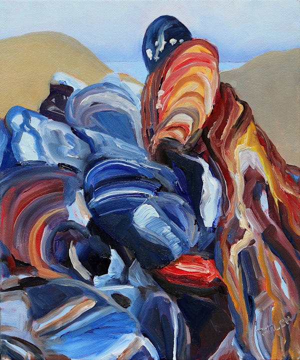 Mussels Draped in Seaweed by Terrill Welch
