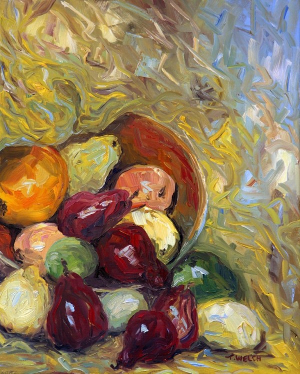 Tumbling Red Pears by Terrill Welch