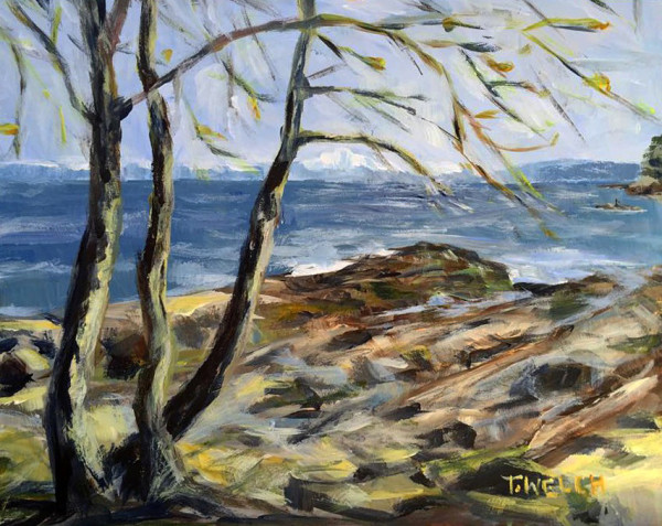 Poplars in Spring Reef Bay Study by Terrill Welch 