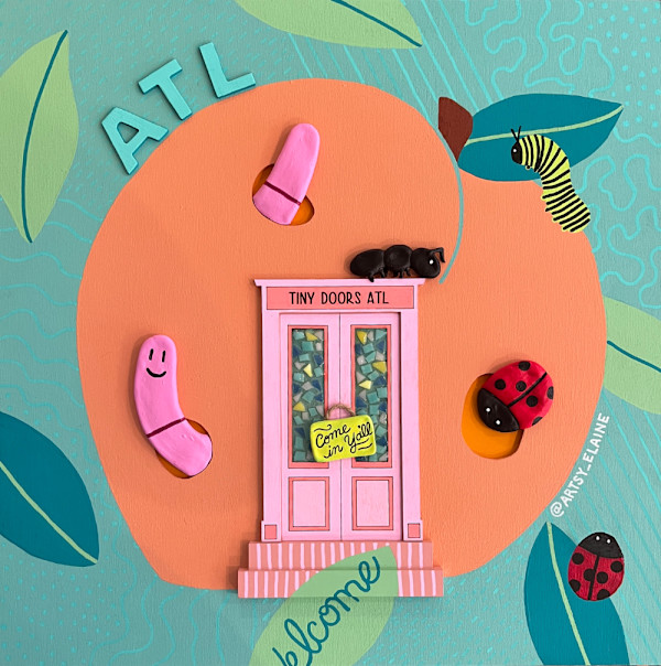 Tiny Door, Big Peach ATL by Amanda Elaine Sadowski (Elaine Stephenson Art & Design, LLC)