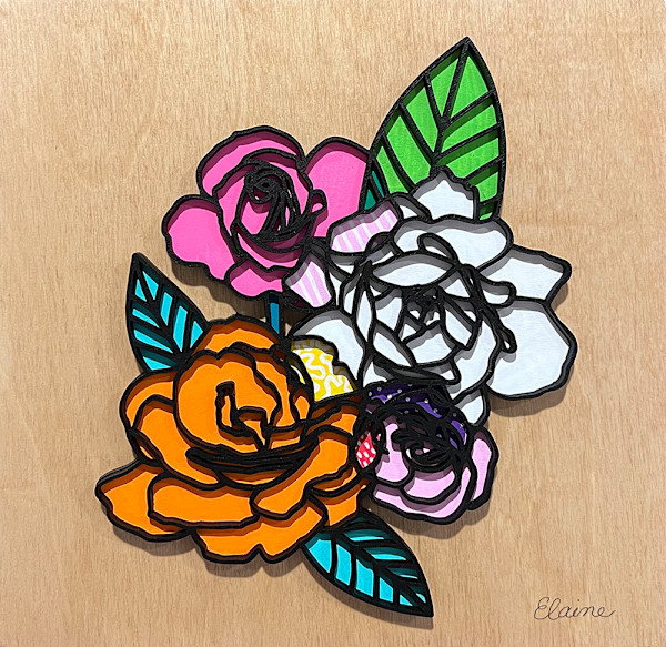 Rose Bouquet by Amanda Elaine Sadowski (Elaine Stephenson Art & Design, LLC)