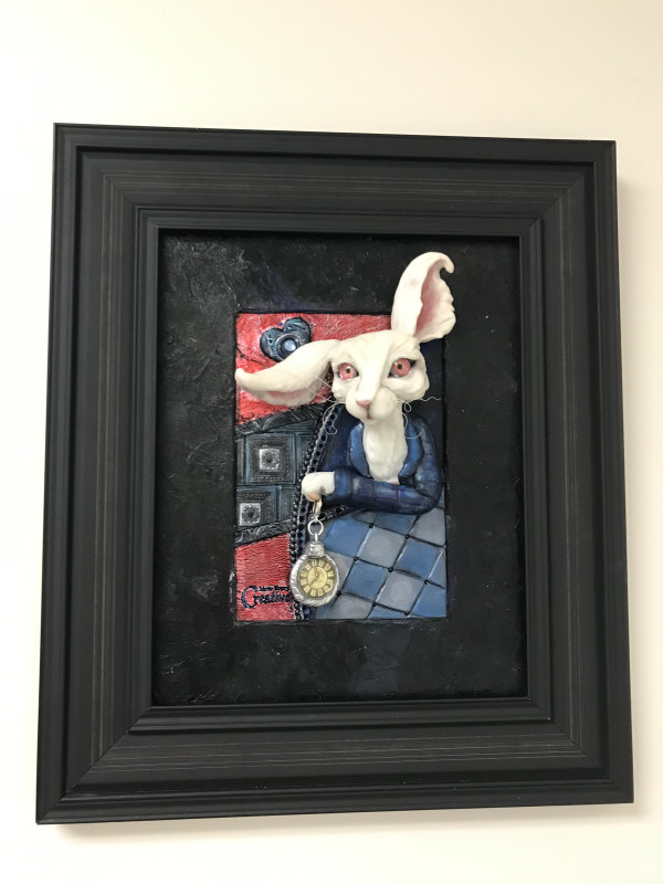 White Rabbit High Relief Wall Art (Commissioned)