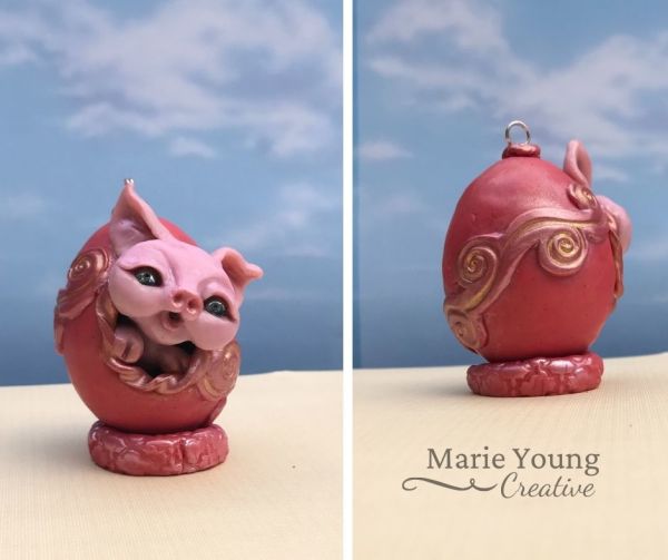 Commissioned: Little Piggy Ornament