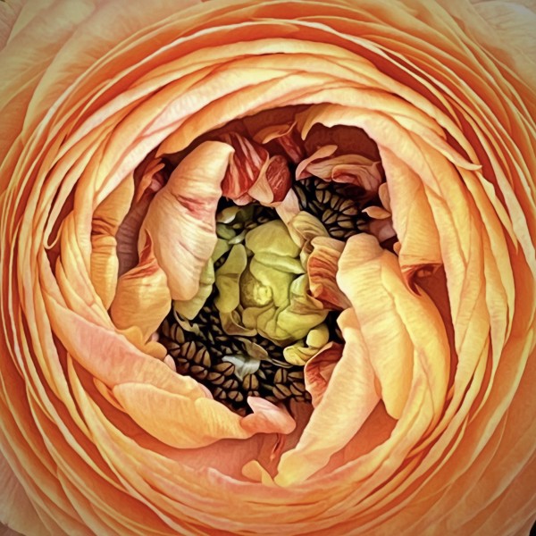 Inner Space - Heart of Ranunculus - #2/10 by Anne Morrison Rabe