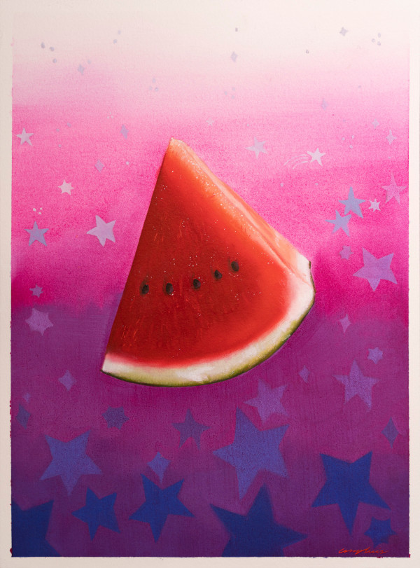 Starry Watermelon by Amy Lewis