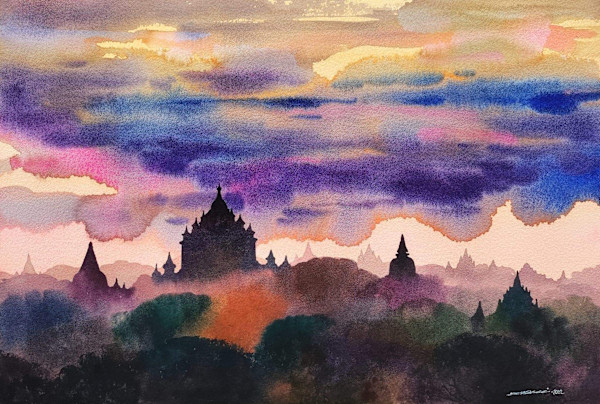 Colorful Cloud over Bagan by Zar Ni