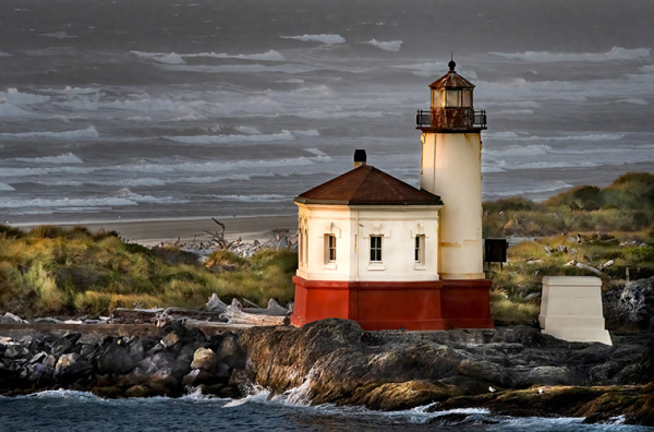 Coquille River Lighthouse by Michael Amos