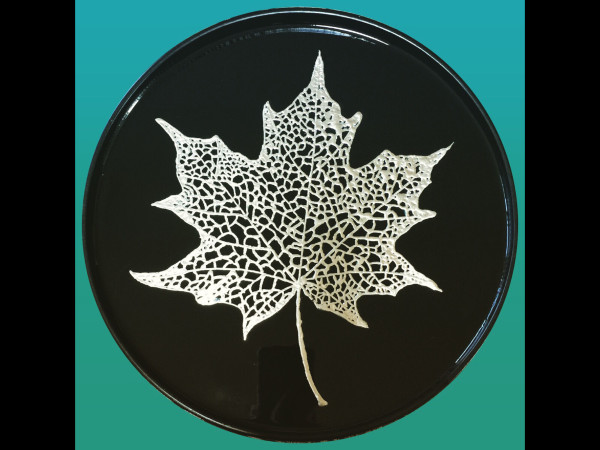 Maple Leaf Tray, round by Melissa Flattery