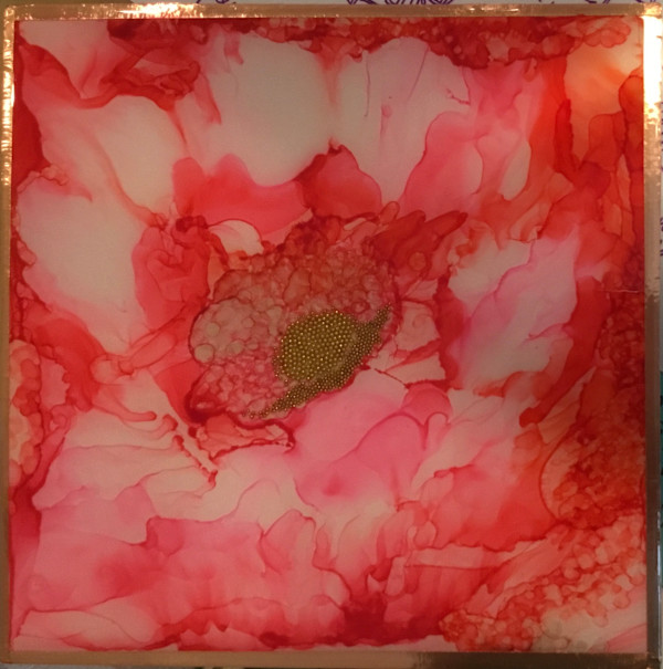 Poppy trivet / wall tile by Melissa Flattery