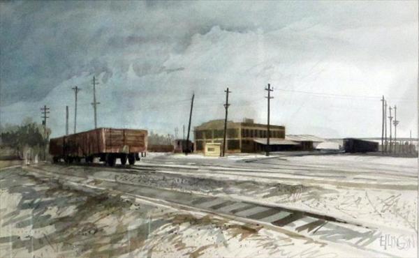 Coal Car at Union Pacific Depot by Paul Lloyd Ellingson