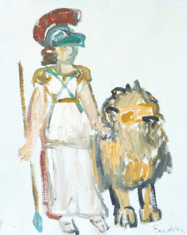 Warrior Goddess with Lion 2