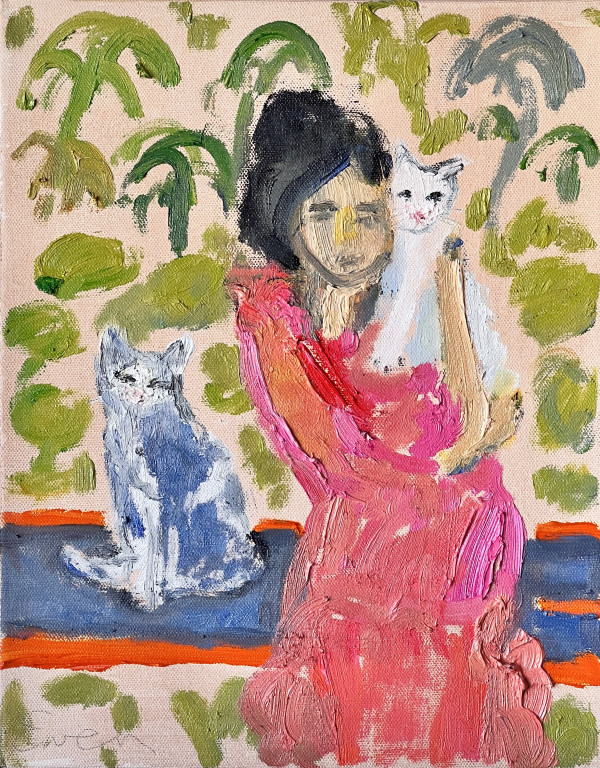 Cat Painting: One Cat Just Leads To Another by Anne-Louise Ewen