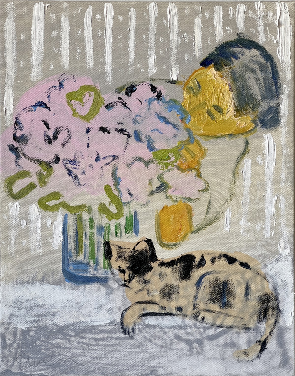 Cat Painting: I like the little they know, which is so much by Anne-Louise Ewen